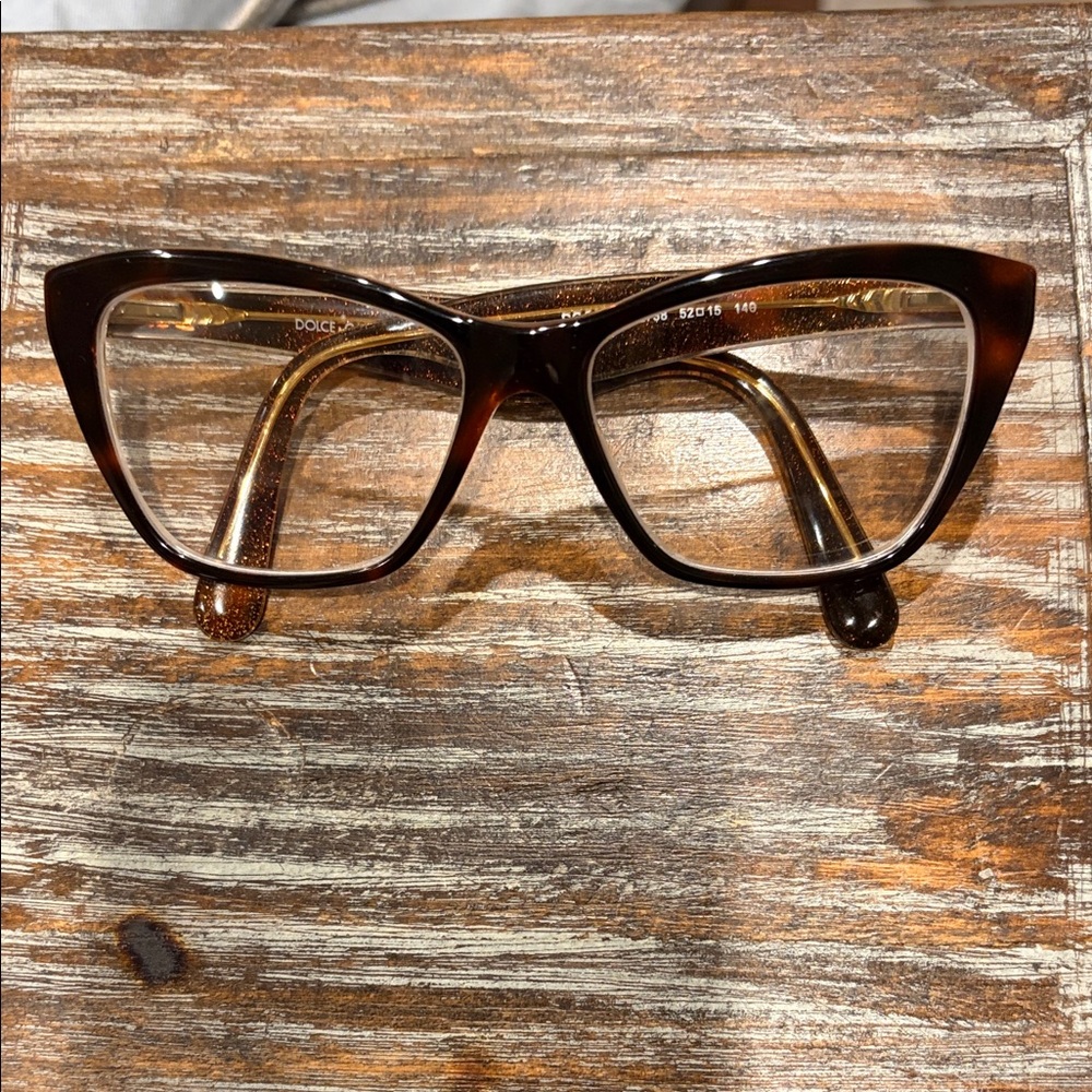 Dolce & Gabbana Brown Tortoiseshell Cat-Eye Glasses